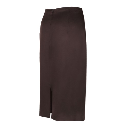 Deep Brown Pencil Skirt