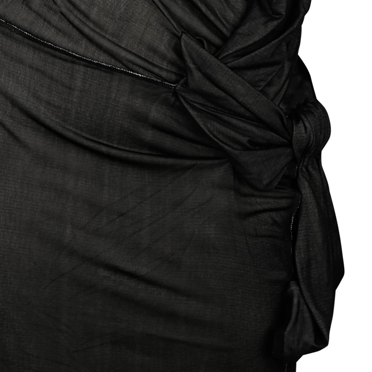 Black Asymmetrical Midi Dress