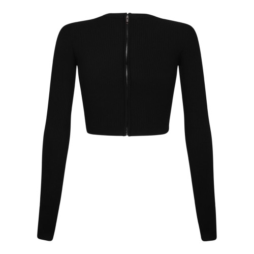 Black Fine-Rib Bustier Jumper 2