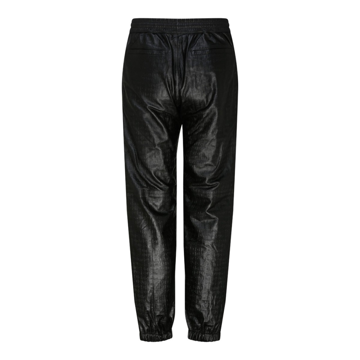 Black Nappa Leather Jogging Pants
