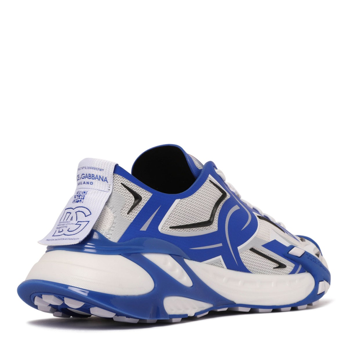 Blue and White Fast in Maglina Panelled Sneakers