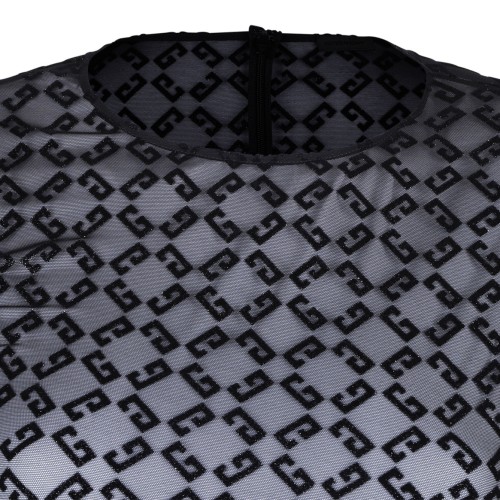 Black Logo Flocked Body