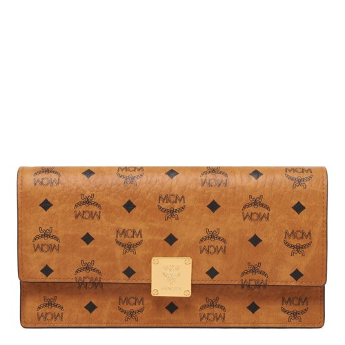 Brown Visetos Crossbody Clutch Bag