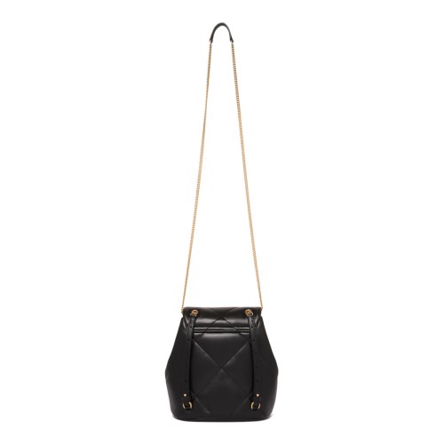 Black Mini Kira Diamond Quilt Backpack