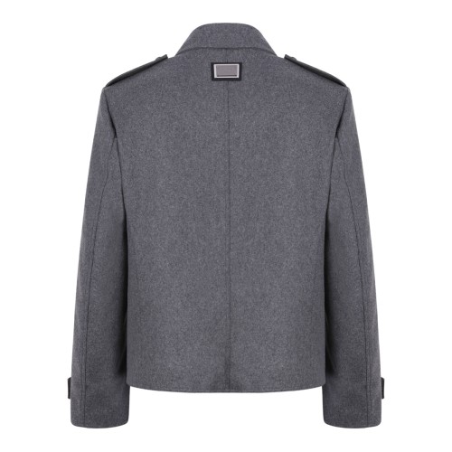 Gray Double-Breasted Cashmere-Blend Pea Coat 2