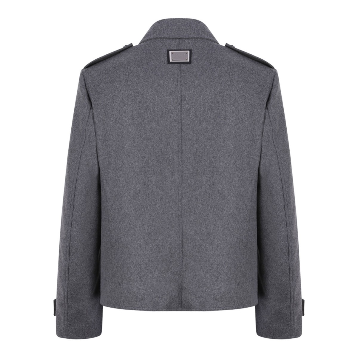 Gray Double-Breasted Cashmere-Blend Pea Coat