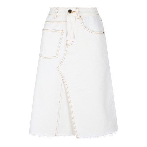 White Denim Skirt