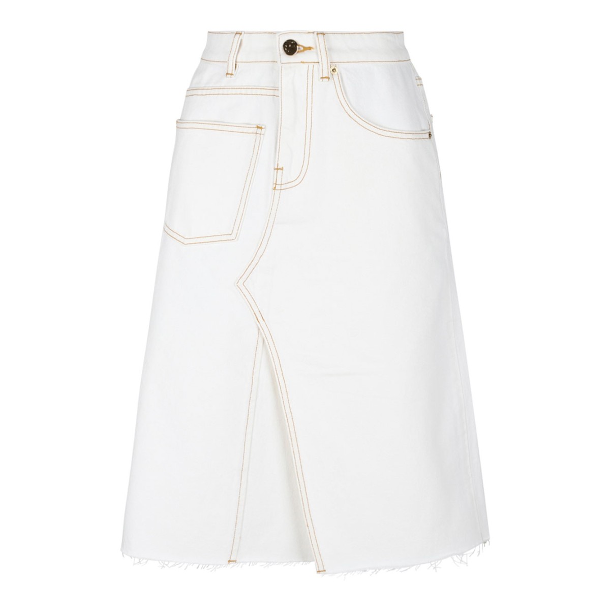 White Denim Skirt