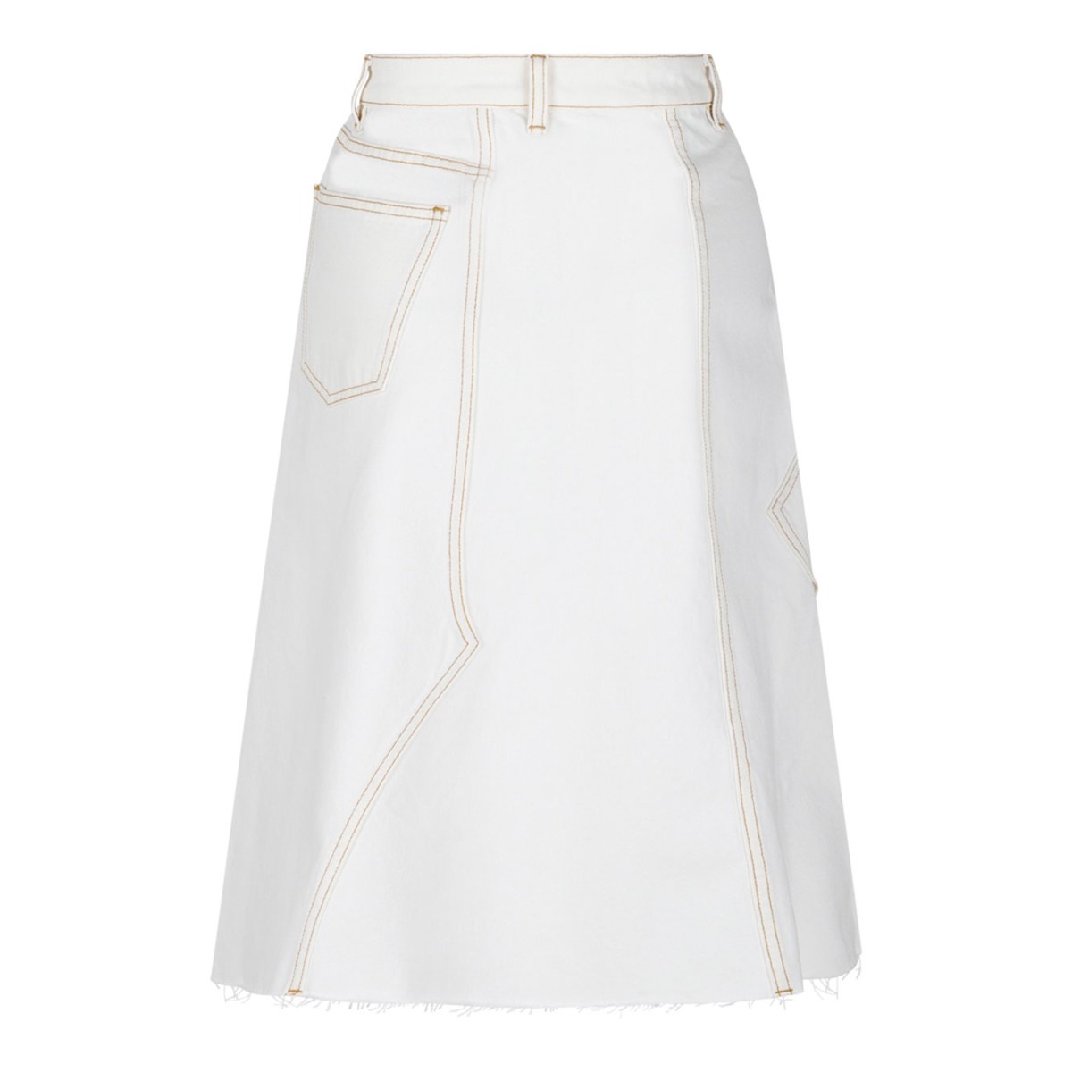 White Denim Skirt