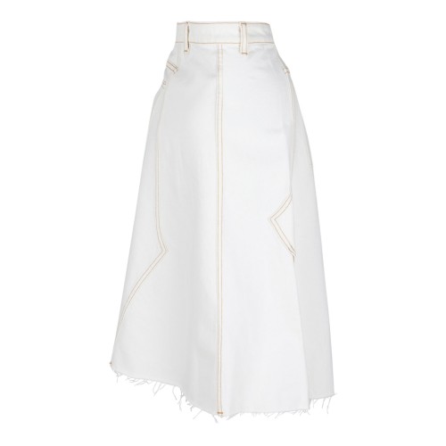 White Denim Skirt