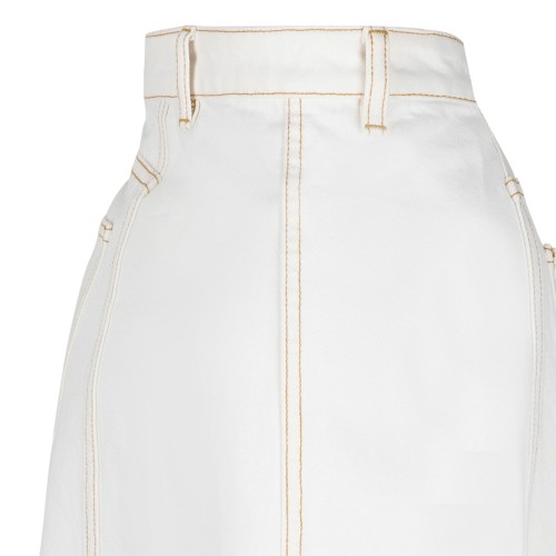 White Denim Skirt