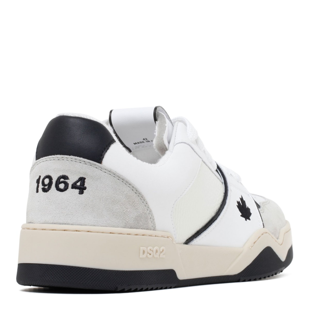 White and Black Spiker Sneakers