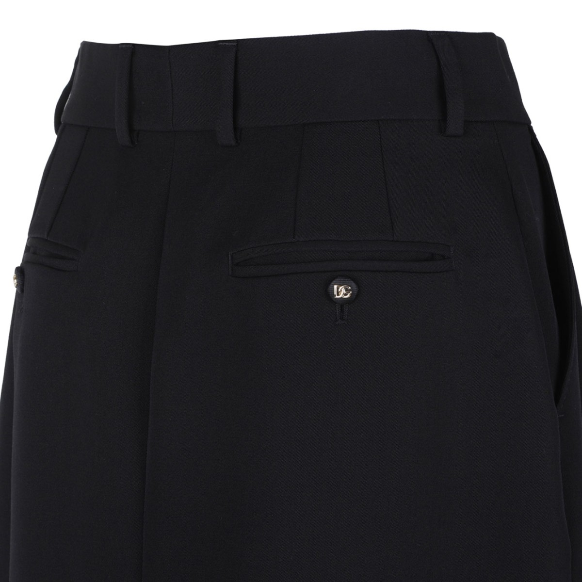 Black Wool Pencil Skirt