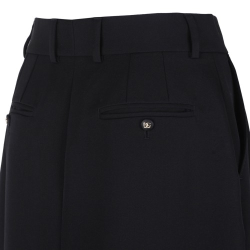 Black Wool Pencil Skirt