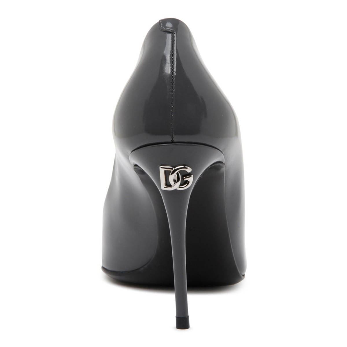 Grey Calf Leather Pointed Toe Pumps