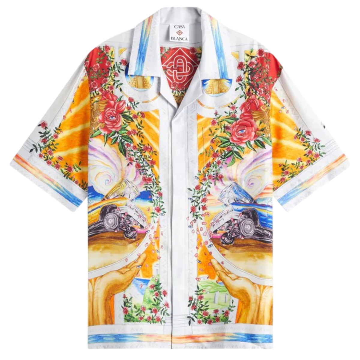 A Tournade De Rose Silk Shirt