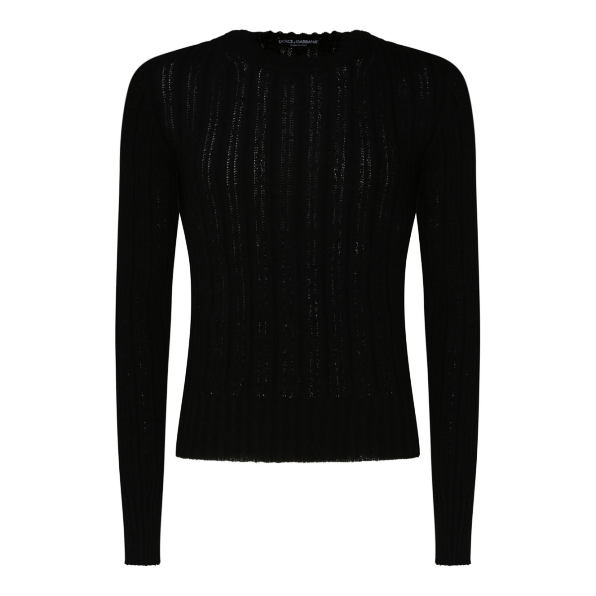 Black Cotton Blend Jumper