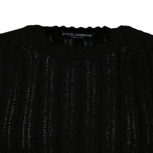 Black Cotton Blend Jumper