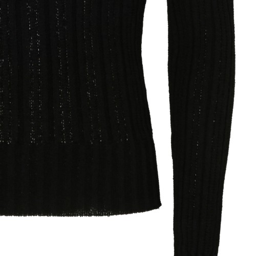 Black Cotton Blend Jumper