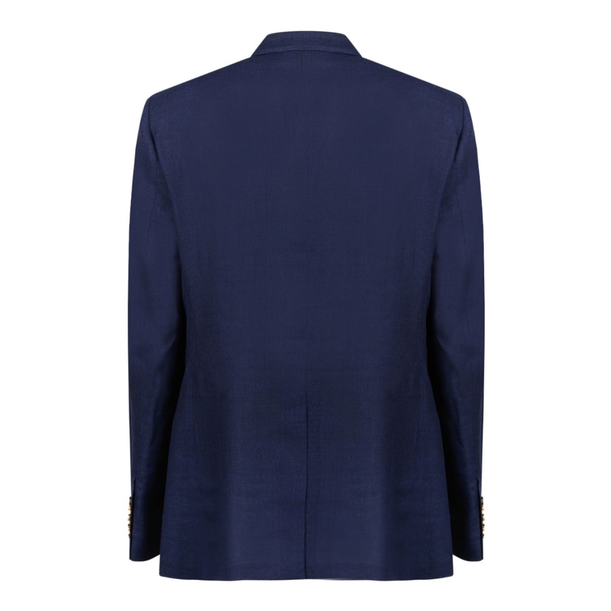 Blue Wool Double-Breasted Blazer