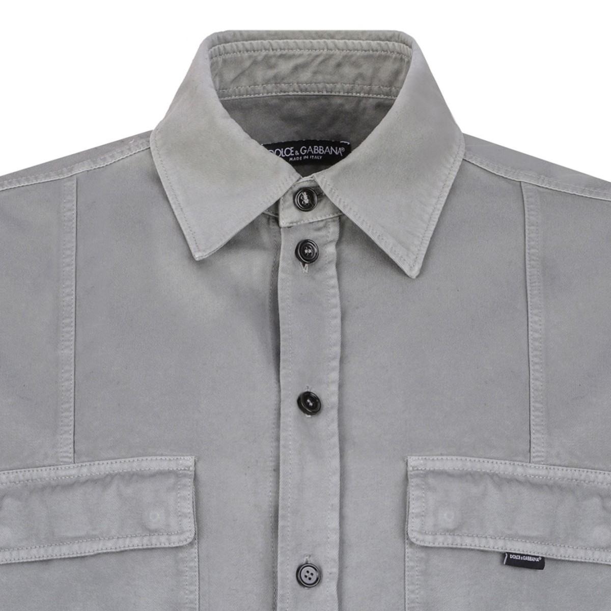 Dark Grey Seam-Detail Shirt