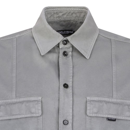 Dark Grey Seam-Detail Shirt
