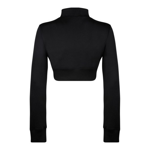 Black Cropped Tracksuit Jacket