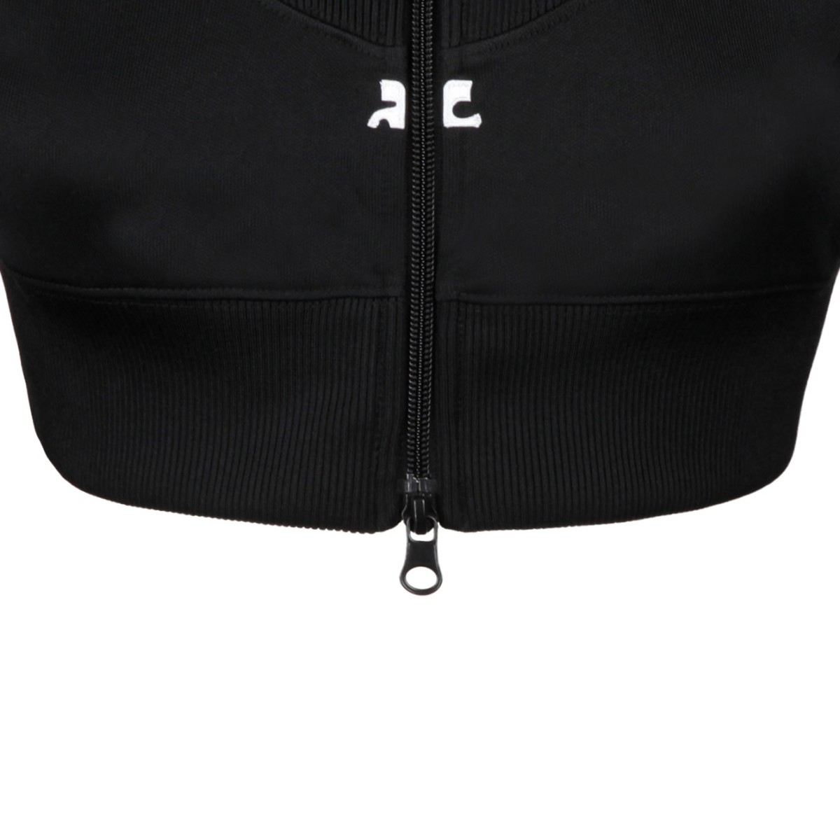 Black Cropped Tracksuit Jacket
