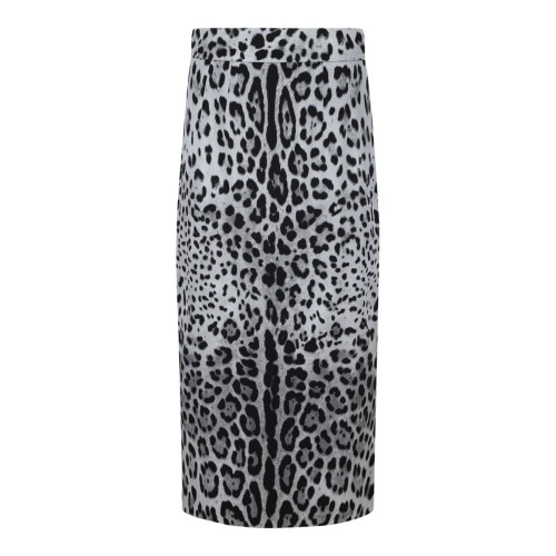 Leopard Print Longuette Skirt