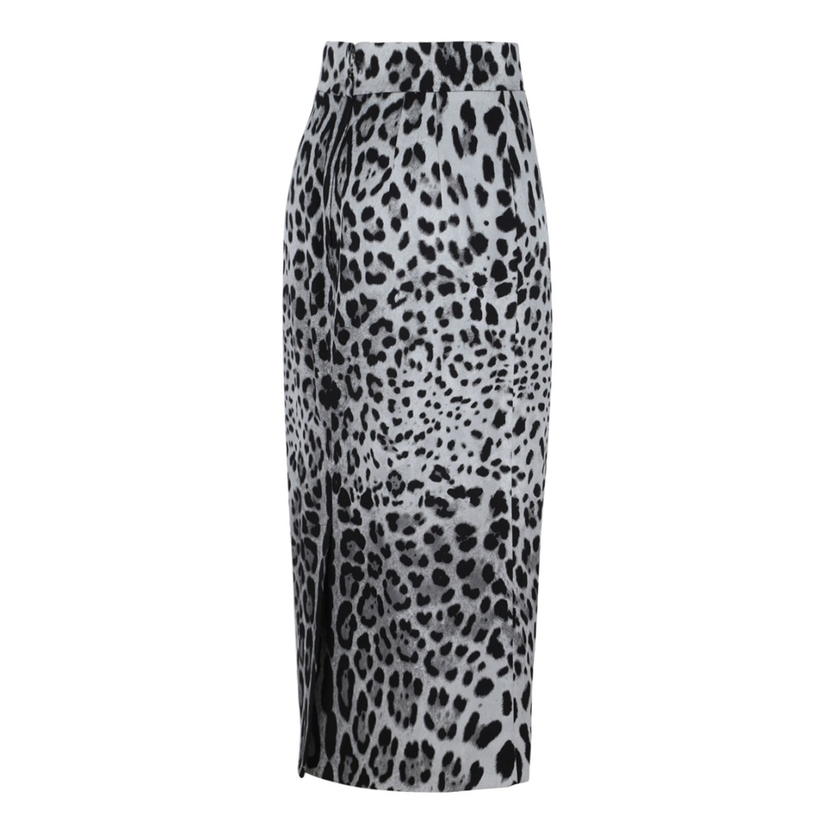 Leopard Print Longuette Skirt