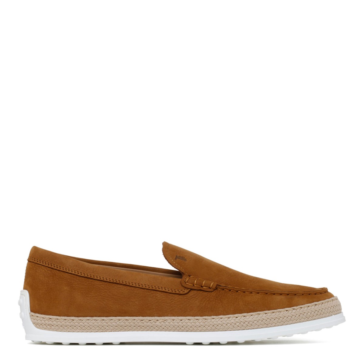 Light Brown Suede Slip On Loafers
