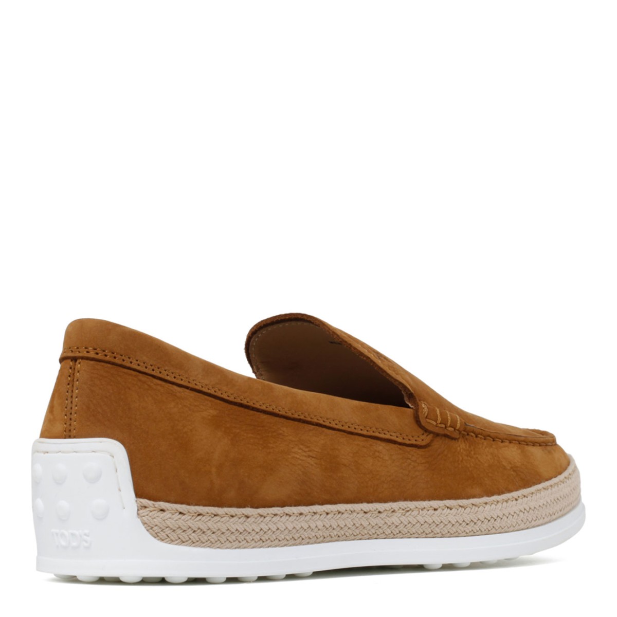 Light Brown Suede Slip On Loafers