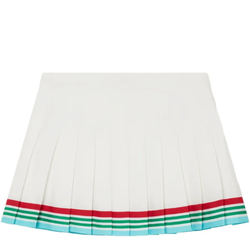 White Casa Way Pleated Skirt