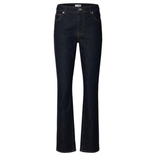 Dark Blue Denim Tapered Jeans