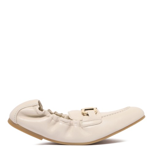 White Leather Loafers