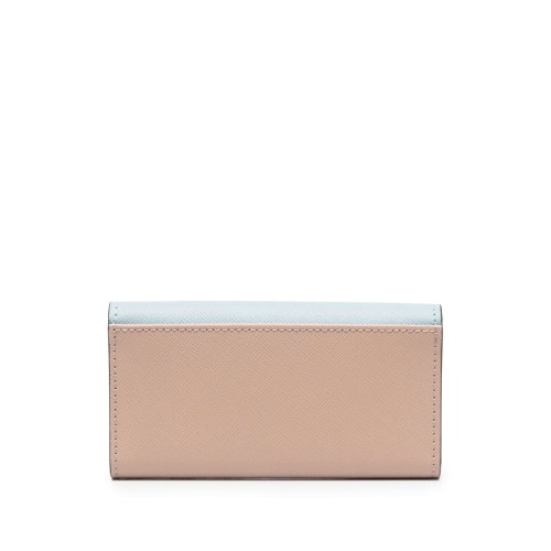 Aquamarine, Natural and Talc Leather Keyholder Wallet 2