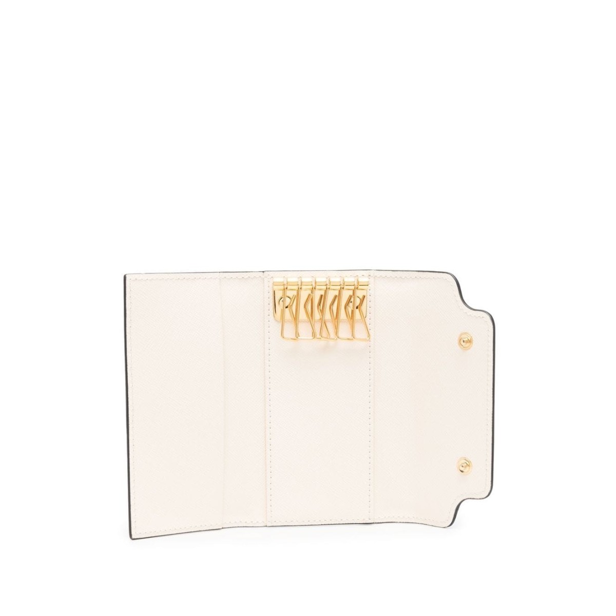 Aquamarine, Natural and Talc Leather Keyholder Wallet