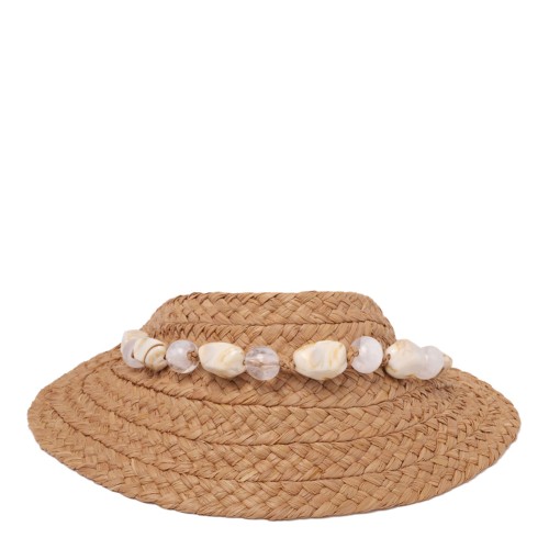 Nougat and Natural Nyla Classic Visor