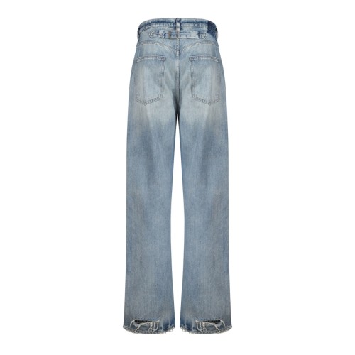Blue Straight Leg Jeans