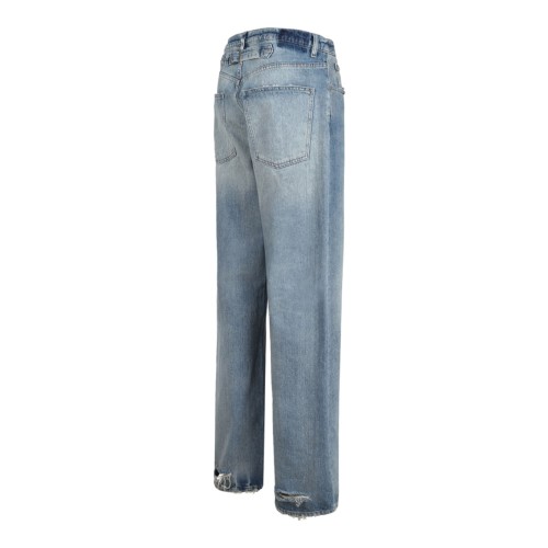 Blue Straight Leg Jeans