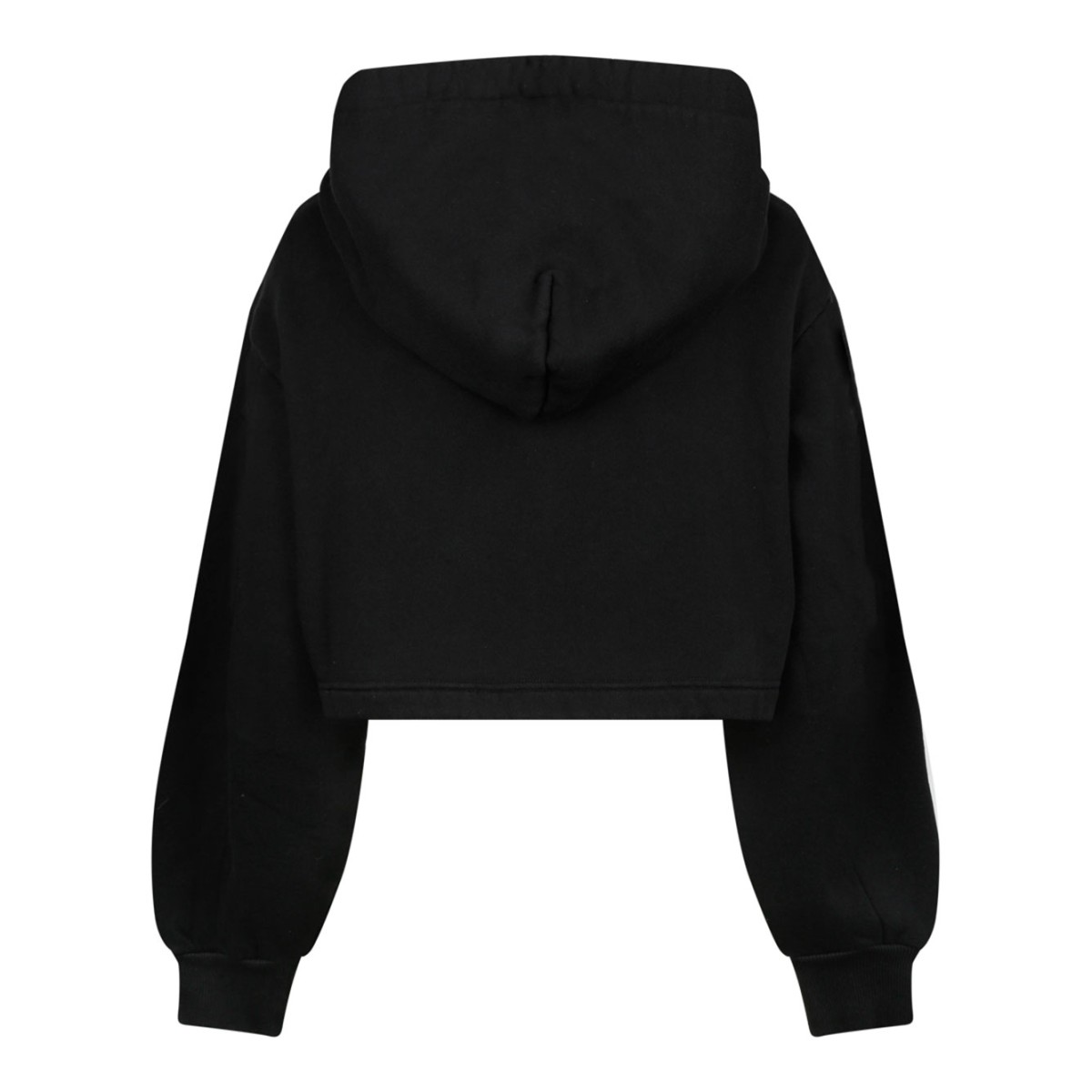 Black Logo Lettering Jersey Hoodie