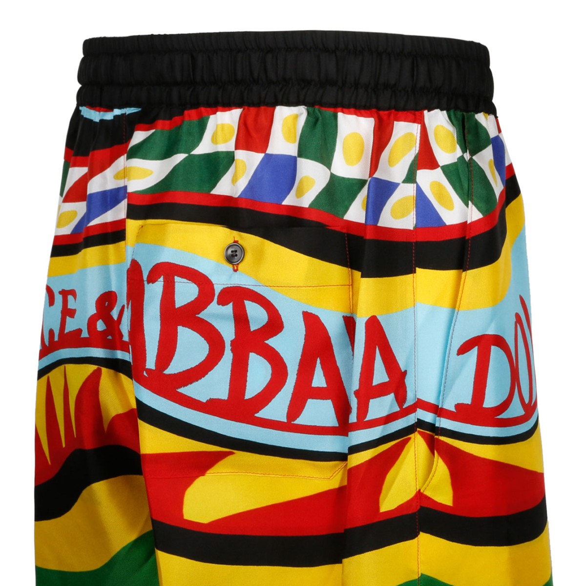 Multicolour Silk Carreto Print Bermuda Shorts