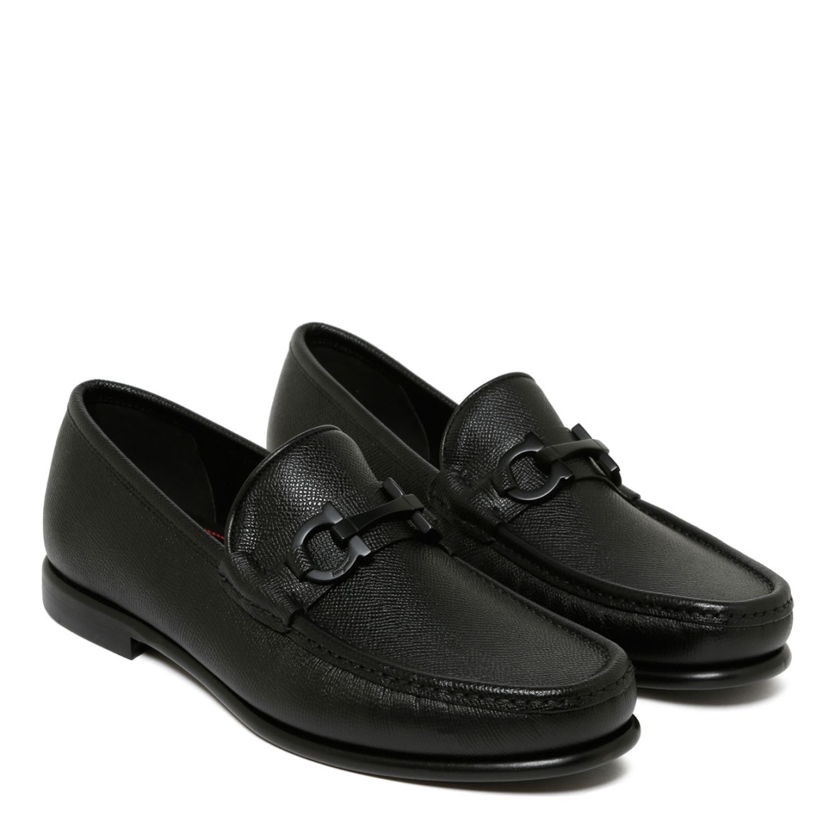 Black Gancini Ornament Loafers