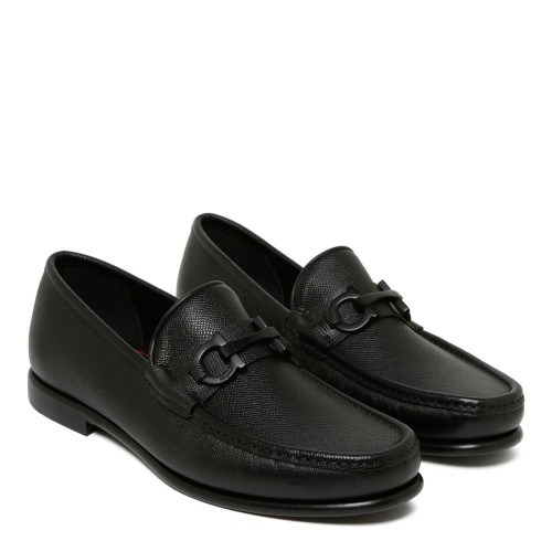 Black Gancini Ornament Loafers