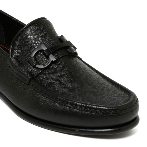 Black Gancini Ornament Loafers