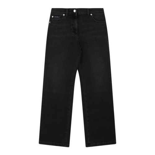 Black Logo Plaque Jeans