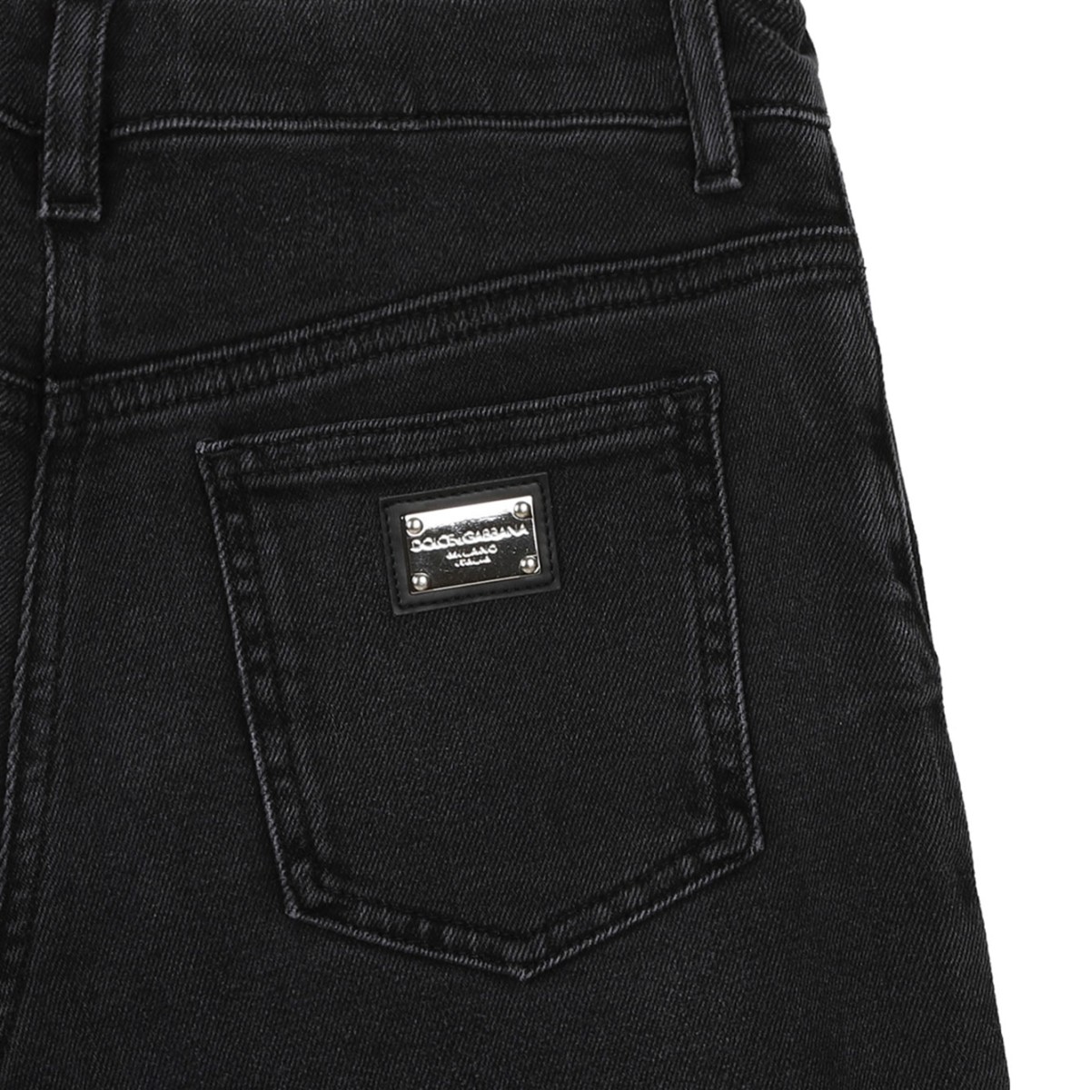 Black Logo Plaque Jeans