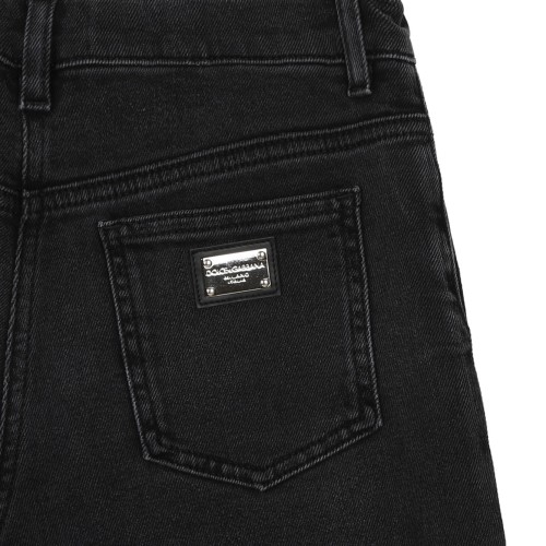 Black Logo Plaque Jeans