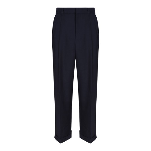 Navy Blue Straight Leg Trousers