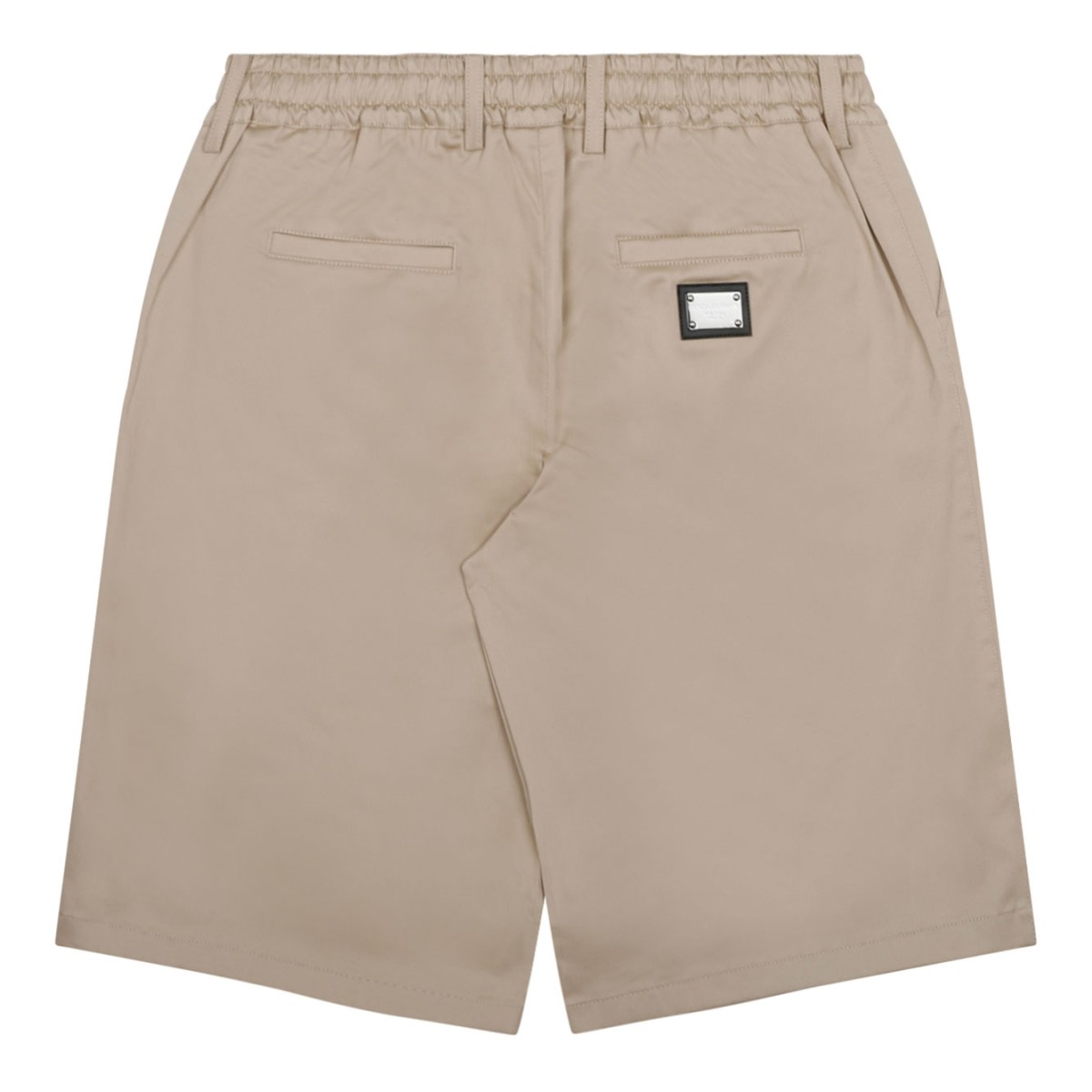 Light Beige Gabardine Shorts